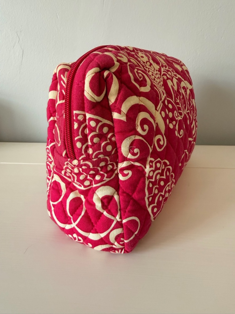 Vera Bradley Twirly Birds Pink Large Cosmetic Pouch - Picture 2 of 7